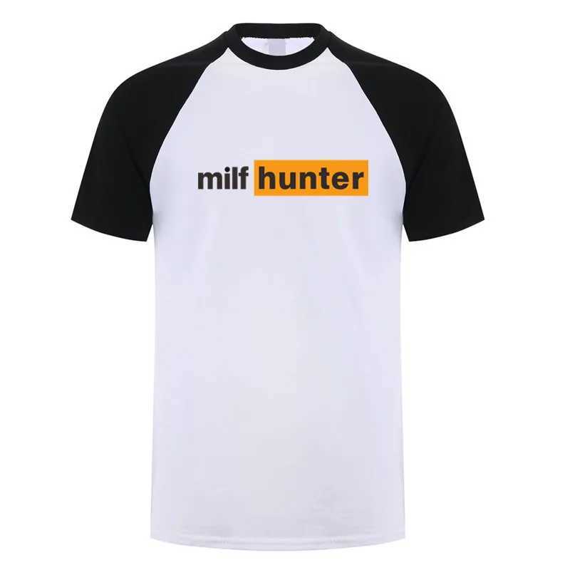 Milf Hunter T-shirt Summer Womens Short Sleeve Fun Birthday Gift Classic T-shirt Cotton T-shirt Top OT-010 M250108