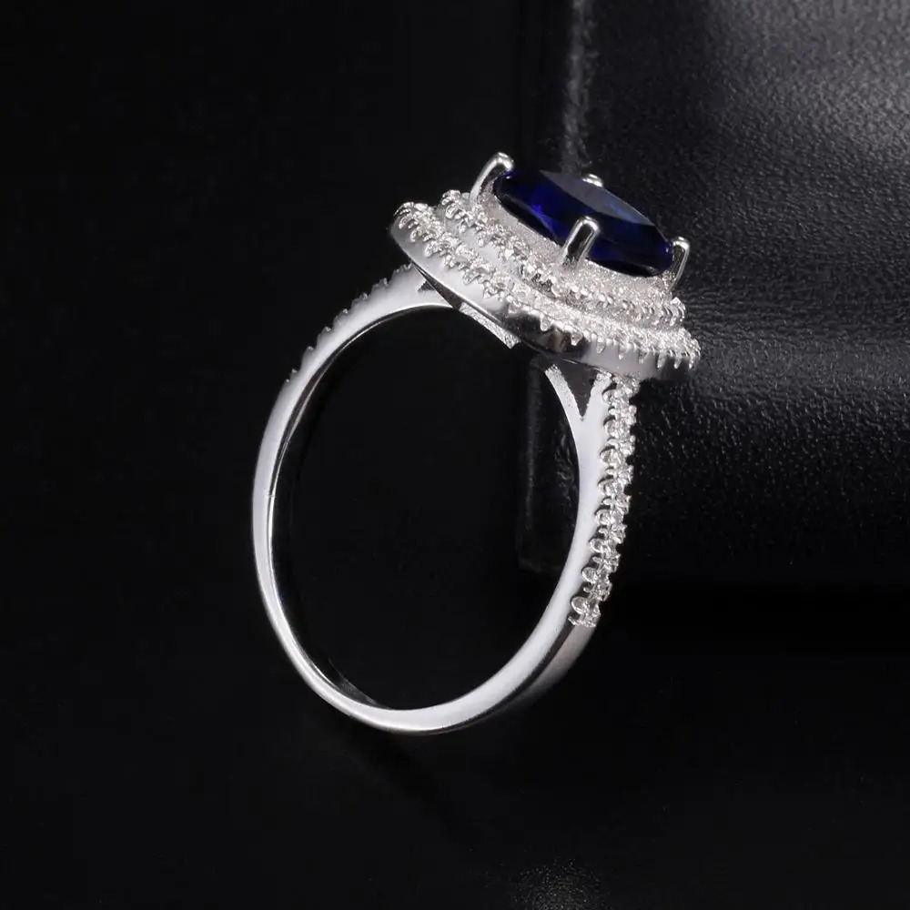 6 style Real 100% 925 Sterling Silver Rings finger Jewelry Eternal natural Blue Sapphire Wedding Engagement Ring for Women 250106