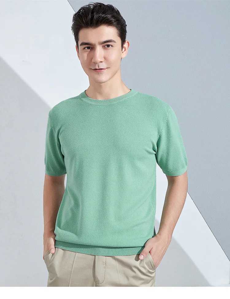 High Quality Ultra fine Merino wool T-shirt mens bottom shirt with breathable and fast drying wick odorless short sleeved T-shirt T250108