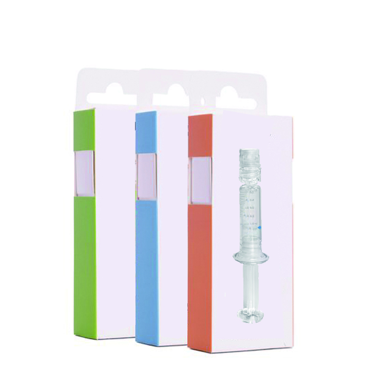 Stock Pure Package 1.0ml Glass syringes empty pack mix Colors Gold type