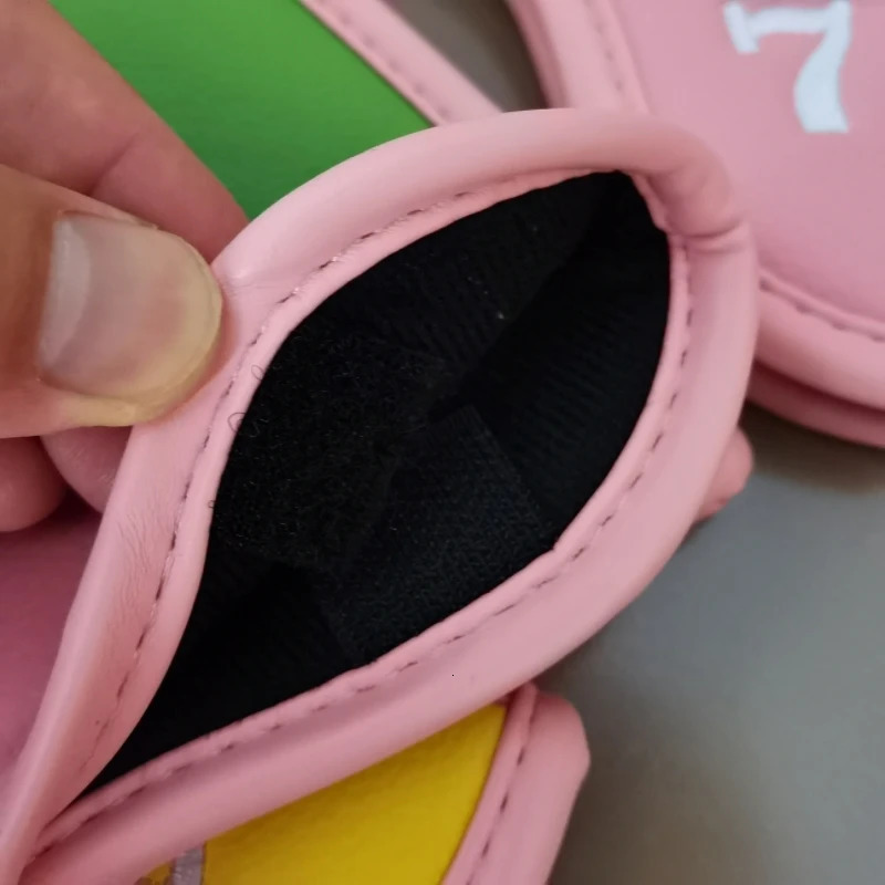 Korean Fashion Golf Club Iron Headcover Sun Flower PU Leather Waterproof Sports Head Cover 250107