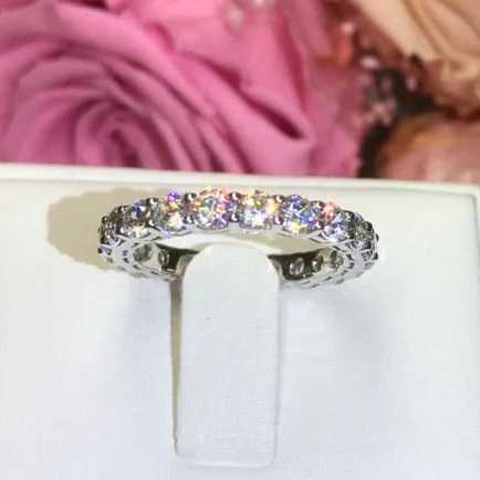 Classic14K Gold Wedding Ring Full Eternity 3mm Lab Grown Diamond IGI Certificate Wedding Ring
