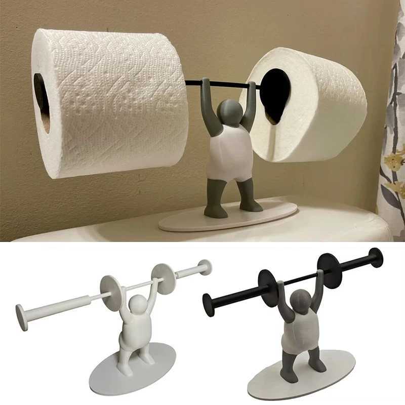 Interesting weightlifting toilet paper roll holder 3D printed tissue roll storage rack dispenser bathroom accessories Y250107