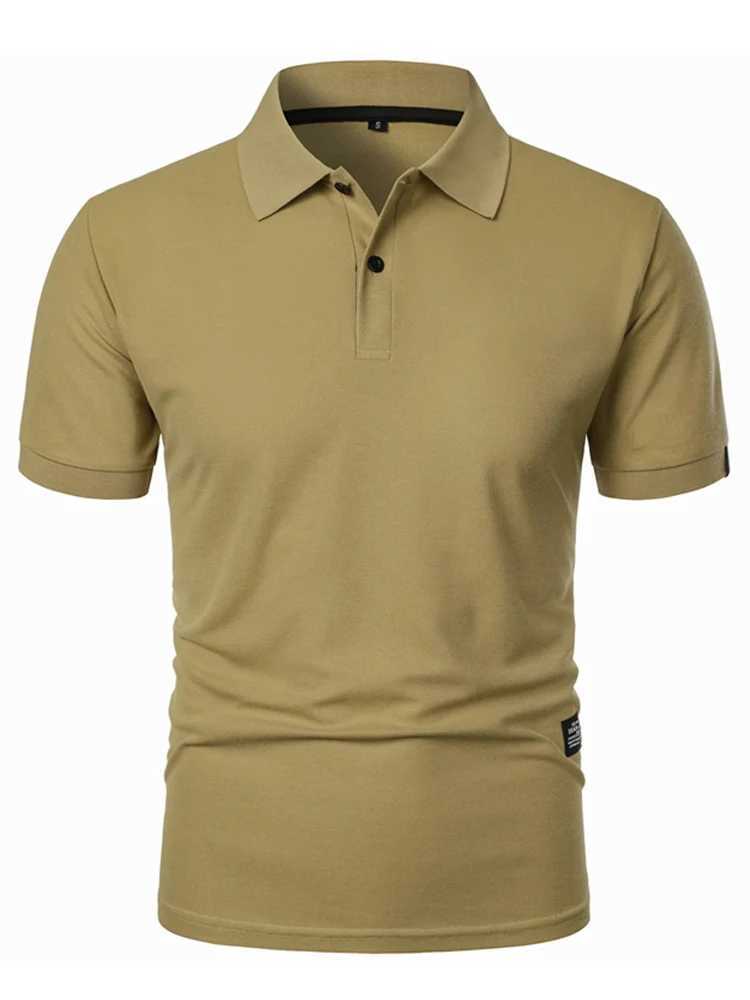 Mens solid color short-sleeved button-down T-shirt Casual top Casual fashion everyday solid color short-sleeved T-shirt casualXJ250108