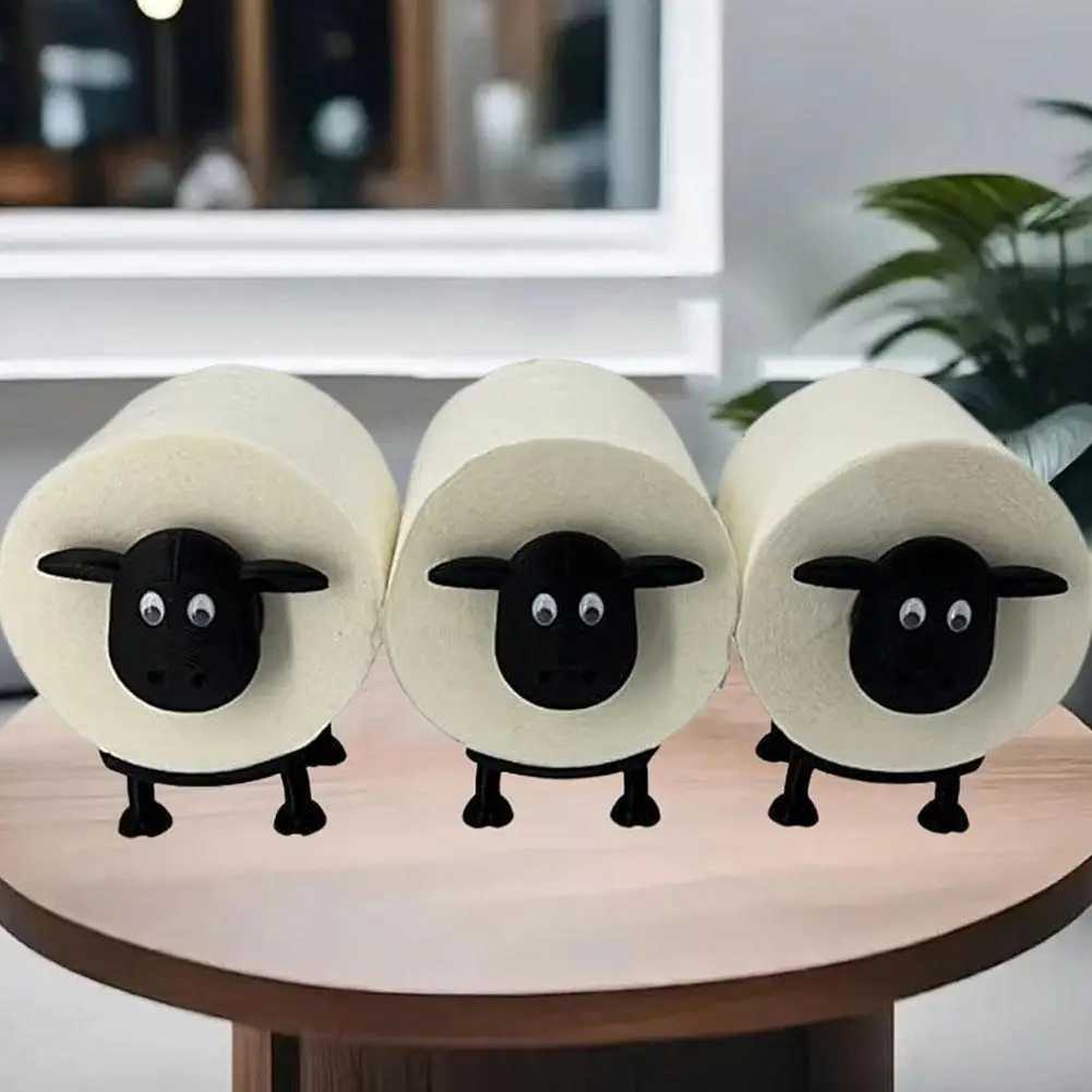Sheep toilet roll holder interesting toilet paper holder 3D printed decorative toilet paper holder shape paper holder Y250107