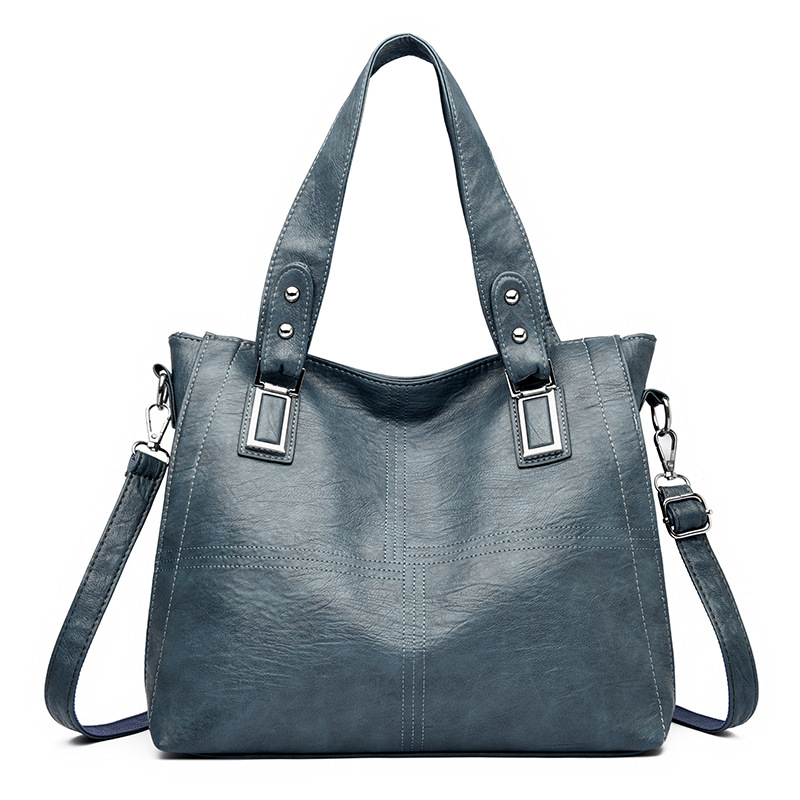 Designer shoes 2025 new free shipping designer Single Vintage solid color casual shoulder minimalist and versatile tote bag for woman black blue