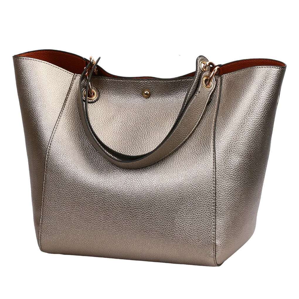 2Pcs PU Leather Large Capacity Tote Classic Womens Handbag With Hand Coin Purse Top-Handle Shoulder Bag