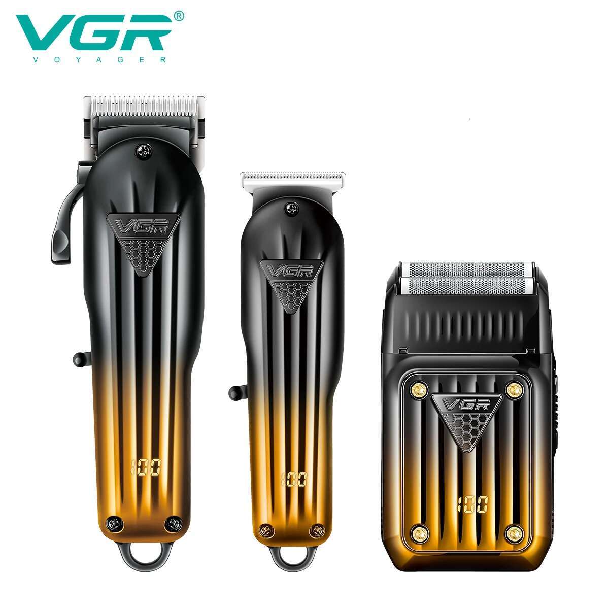 VGR Comno Kit Barber Clipper Professional Electric Shaver Rechargeable Beard And Hair Trimmer For Men Haircut hine V-644