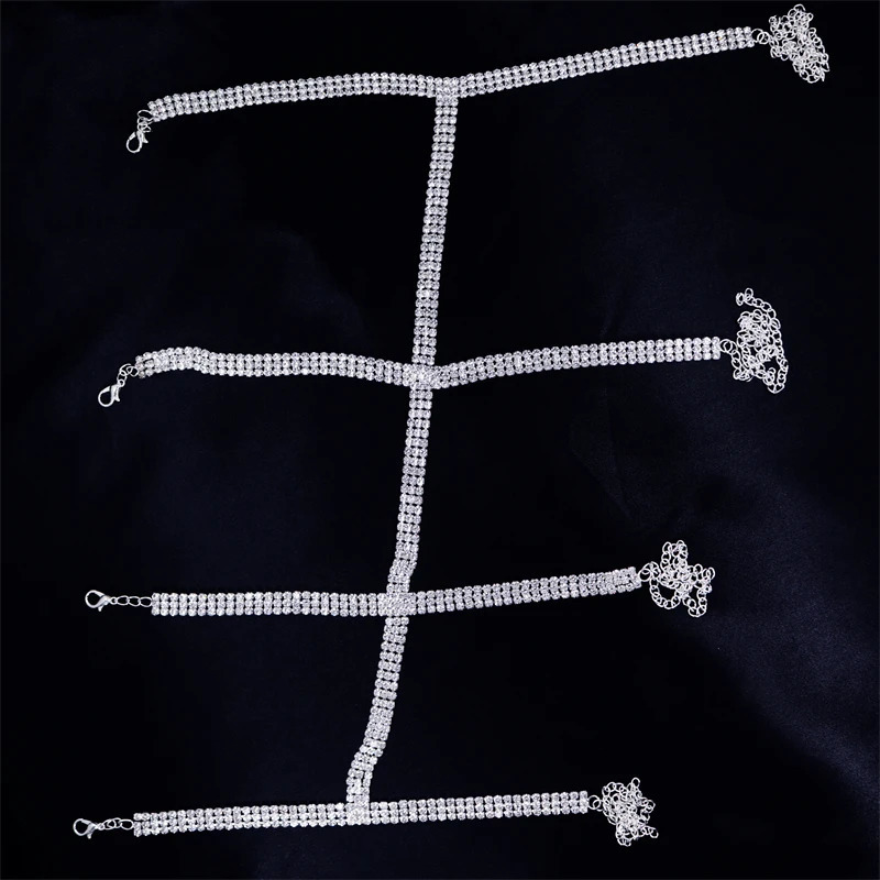 Fashion Sexy Glitter Rhinestone Thigh Chain Bikini Jewelry Leg Chain For Women Fashion Personality Leg Chain Party 250107