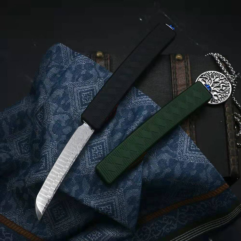 High End Tactical Knife Damascus Steel Tanto Blade CNC T6-6063 Aviation Aluminum Handle Outdoor Camping Hiking EDC Pocket Knives