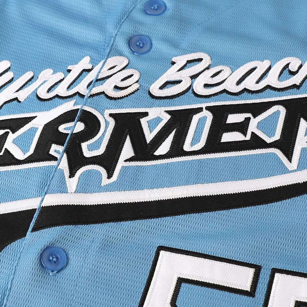 2025 Mens Movie Blue Jersey #55 Eastbound and Down Mexican Charros Kenny Powers 100% ed