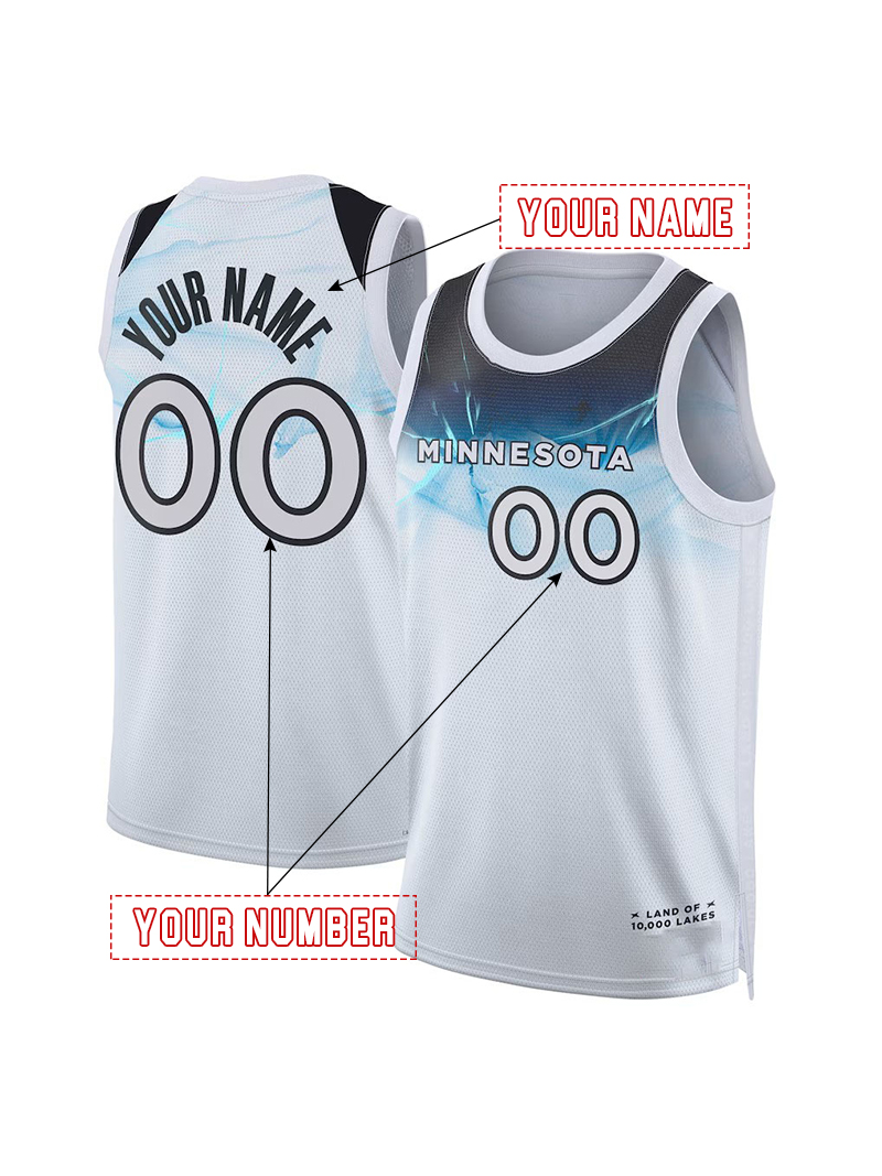 2025 Anthony Edwards Gobert Clark Custom Basketball Jersey Stitched Personalized Naz Reid DiVincenzo Hyland McDaniels Miller Reid Custom Any Number An