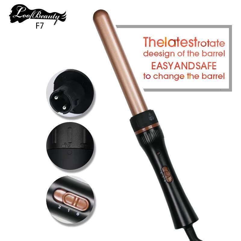 5 in 1 Curler Wand Set with 3 BarrelHair Crimper Fast Heating Waver Curg Iron Hair curlers for Women