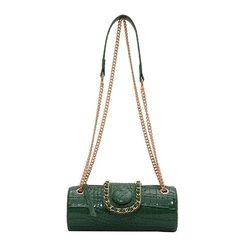 Small Chain Barrel Shaped PU Leather For Women 2022 Fashion New Women's Designer Handbag Shoulder Crossbody Bags