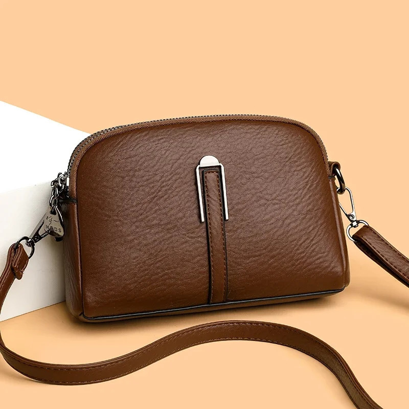 2024 Genuine Leather Womens Shoulder Crossbody Bag Purse Phone Bag Fashion Cowhide Women Handbags Female Messenger Bags 250106