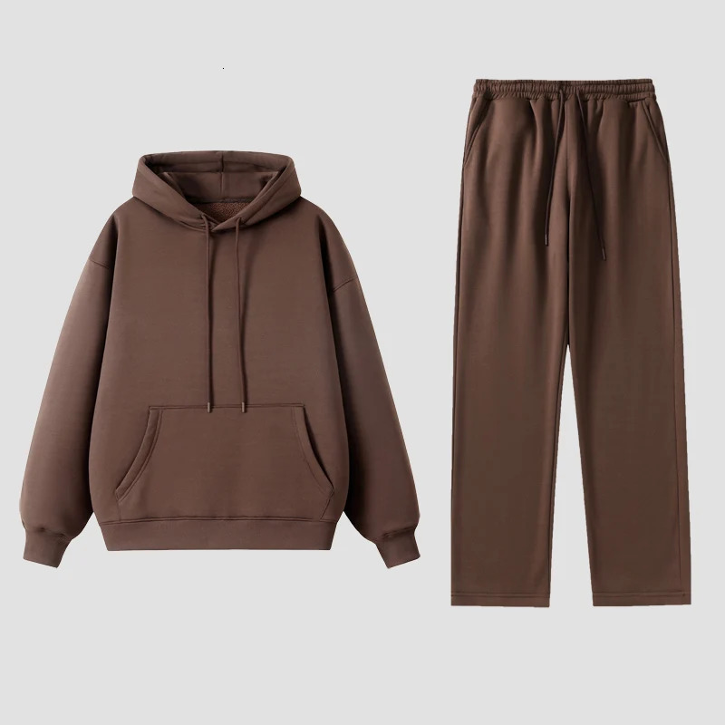 Womens Sets Hoodies Pants Casual Wear Suit Sportswear Solid Color Pullover Autumn and Winter Fashion 250106