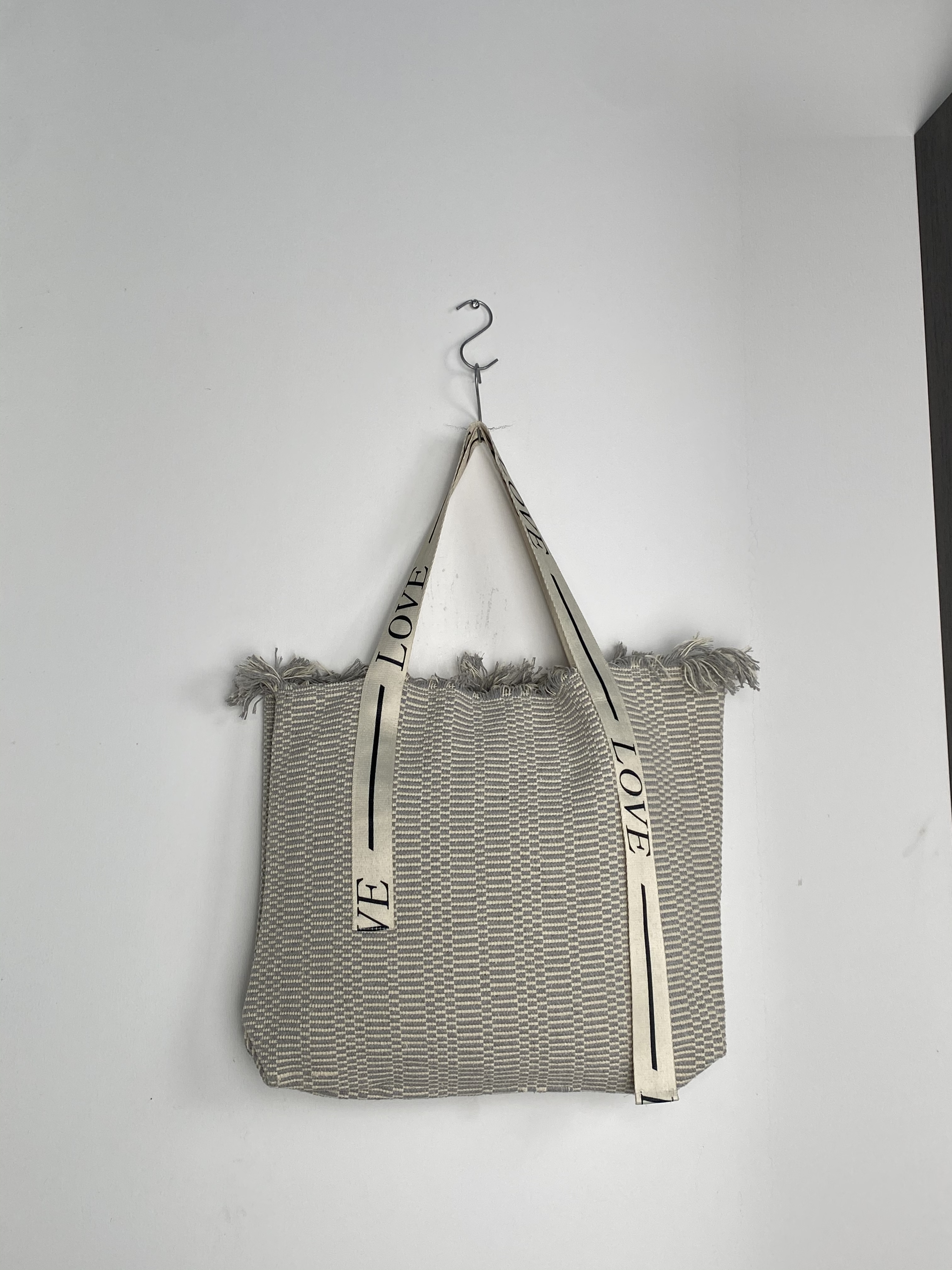 Handwoven Linen Crossbody Bag - Vintage Style Shoulder Strap Bucket Purse