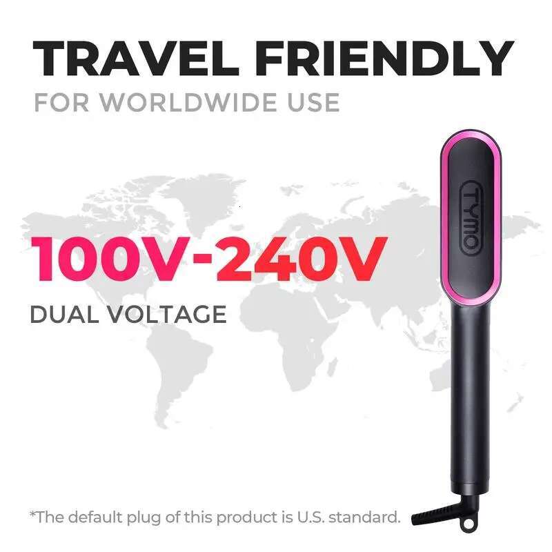 TYMO RING - Ultimate Straightener Comb Styg Tool with 5 Temp Settings & Dual Voltage Comfort Salon Hair waver