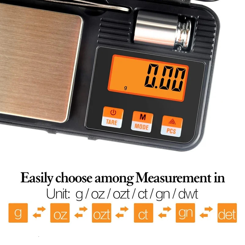 Electronic Digital Scale 200g 0.01g / 50g 0.001g Mini Scale Precision Professional Pocket Scale Milligram Calibration Weights 250106