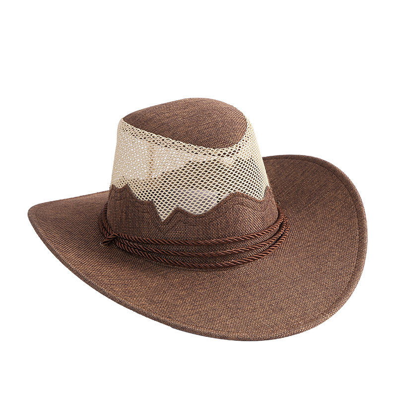 Western cowboy hat Mongolia steppe hat Yingzi handsome large brim hat men and women models casual versatile sun blocking sun hat hot-sale products