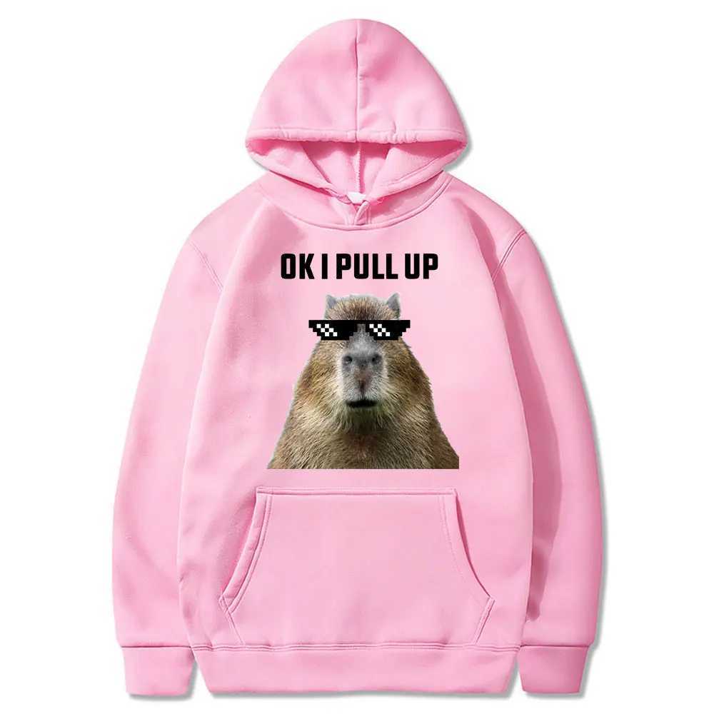 Its interesting that I pulled up the Capybara printed hoodie for mens fashion casual super big hoodie sports shirt Gothic zipper youth clothing W25010