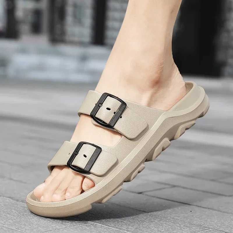 New Arrival Summer mens fashionable indoor and outdoor anti slip casual shoes EVA beach garden sandals mens classic slider T250108