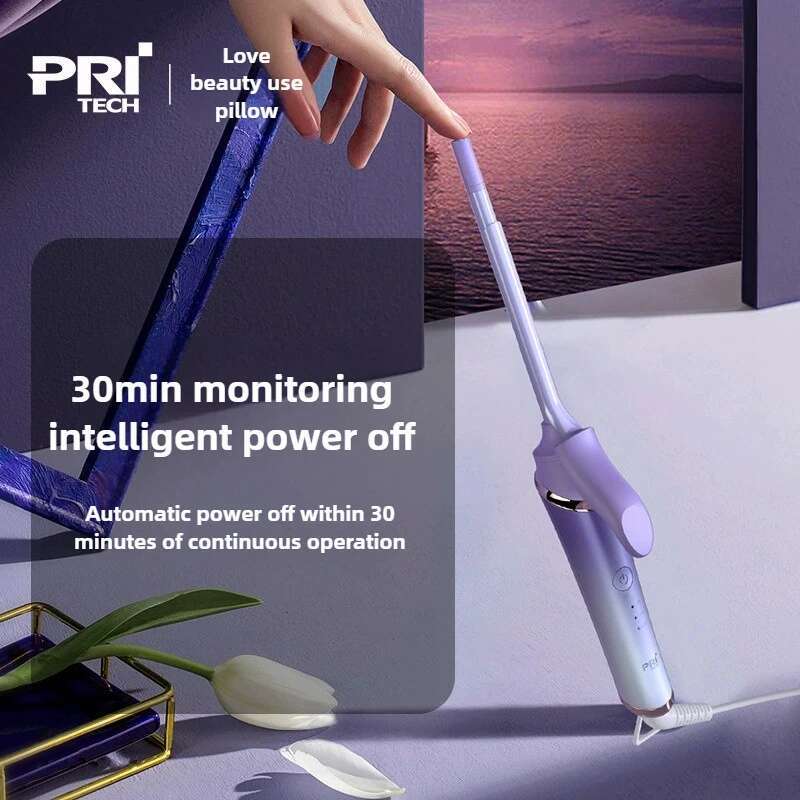 Pritech Curlers Conical Curg Iron Single Tube Ceramic Glaze Pear wer Cone Electric Curly Hair 9/13/16/19/25/30MM