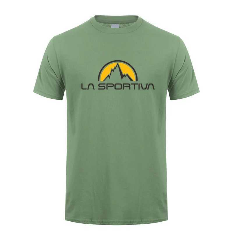 High Quality La Sportiva Mens T-shirt New Summer Short Sleeve Fun Mens T-shirt Staff Collar Breathable Comfortable Mens Top T250108