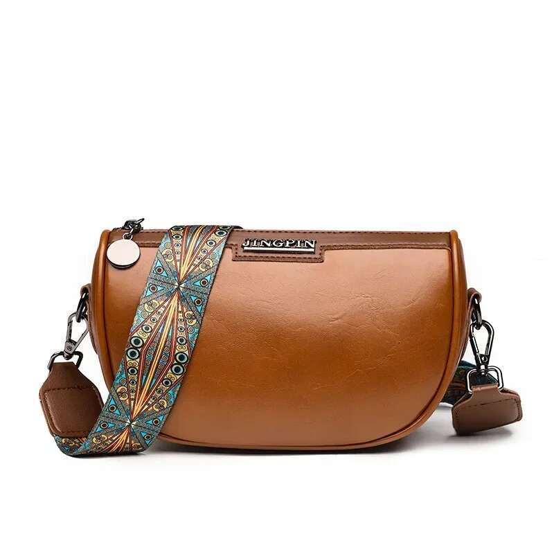 Fashion Saddle 2022 New Bright Surface Women's Small Backpack Shoulder Messenger Bag Texture Easiest For Match Retro Ladi...