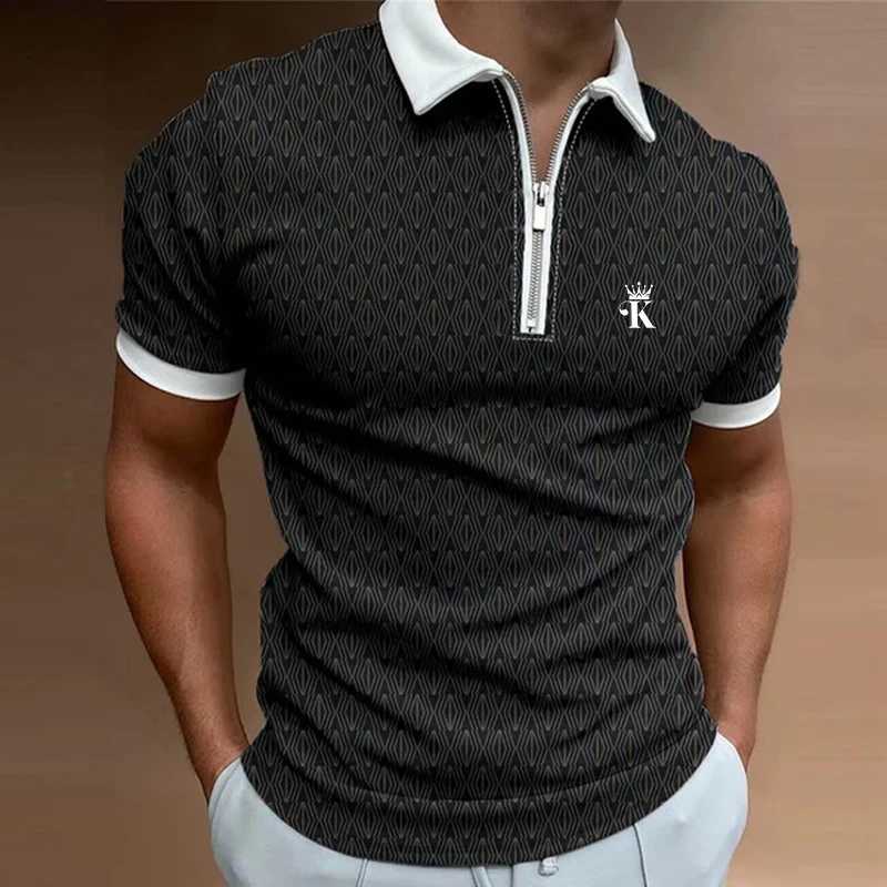 Mens Polo Shirt Golf Shirt Casual Holiday Lapel Quarter Zip Short Sleeve Fashion Summer Regular Fit Polo Shirt Mens ClothingXJ250108