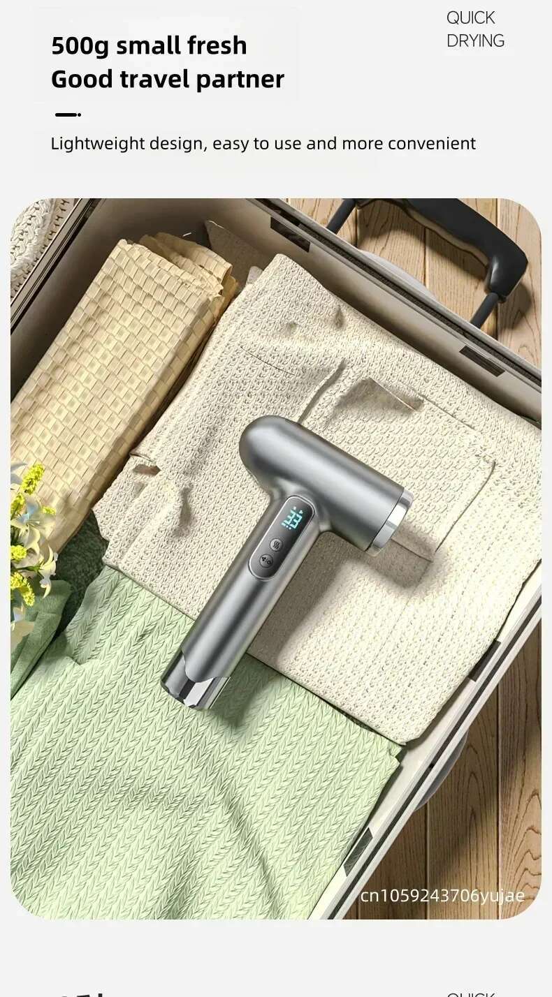 Stylish Cordless for Dorm/Travel Negative Ion Care Silent Hair Dryer USB Convenient Charging blow dryer