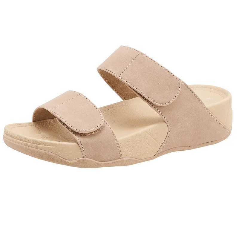 New Arrival SIKETU brand summer fashion wedge slider womens hook and loop platform soft and comfortable slider solid color sewing thread anti slip T25