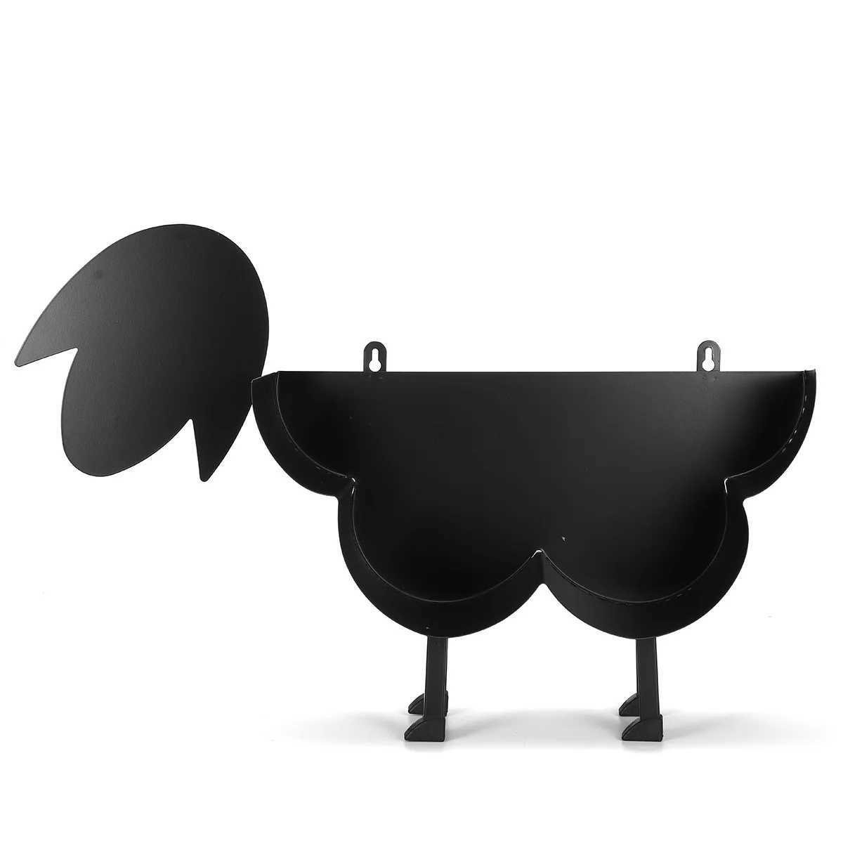 Paper towel rack black sheep cat dog toilet roll paper bathtub iron storage Y250107