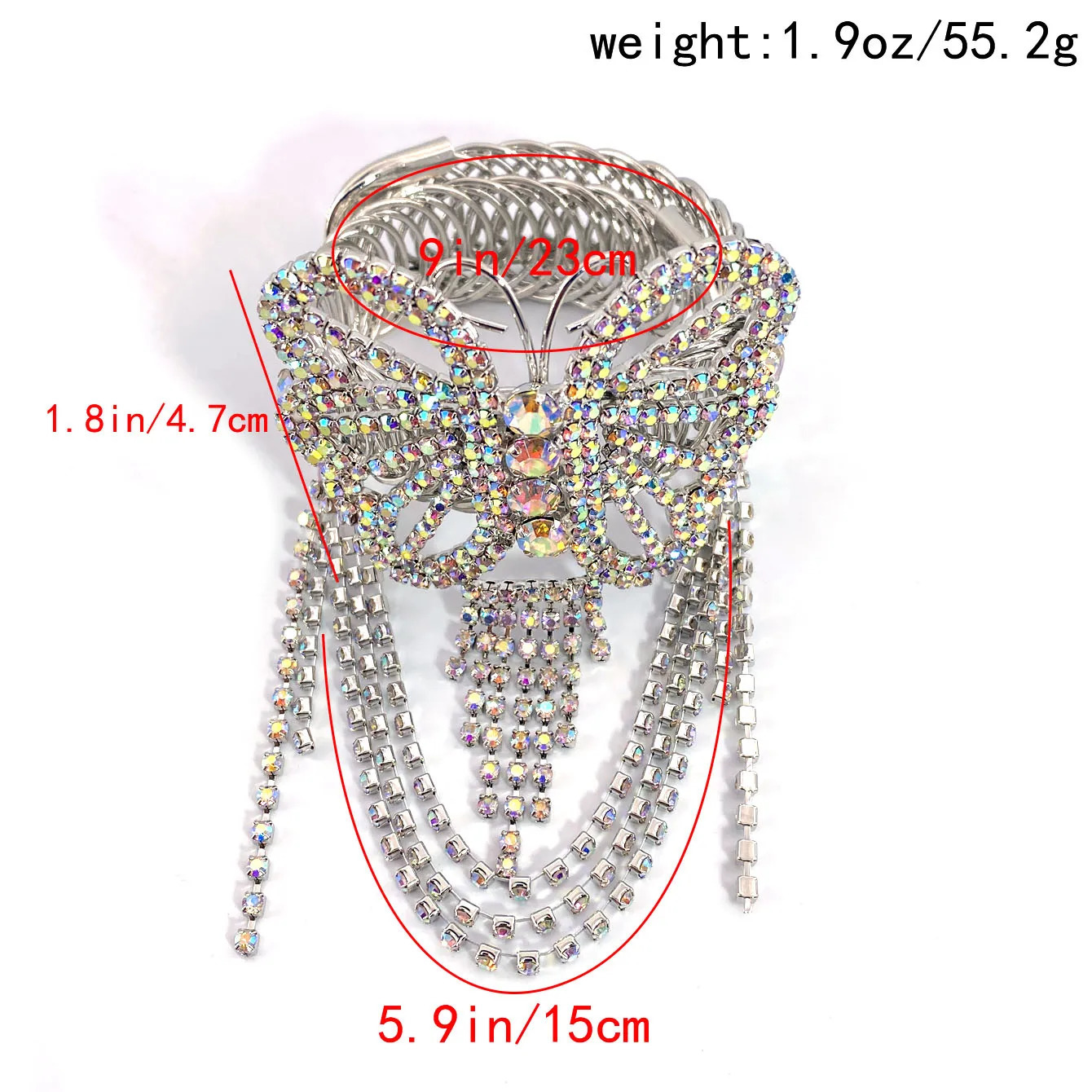 1pc heavy industry butterfly ankle chain with open spring inlaid diamond womens ankle chain party summer beach accessori 250107