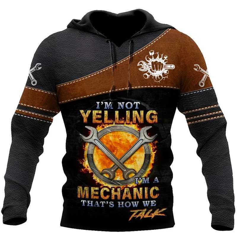 Mechanical hoodie personalized mens hoodie sweater autumn mens clothing oversized casual zipper hoodie unisex street clothing W250108