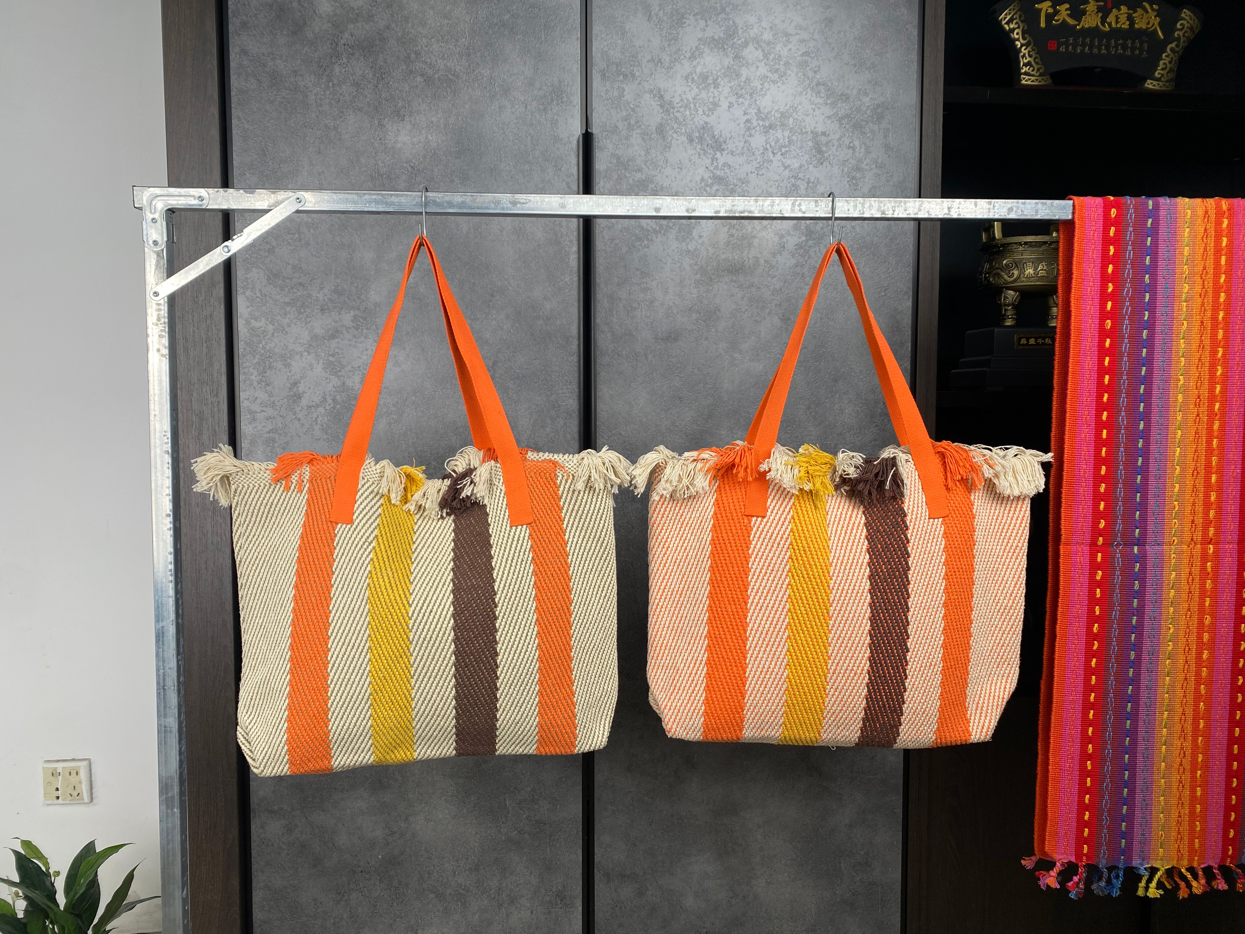Eco-Friendly Handcrafted Linen Messenger Bag for Women