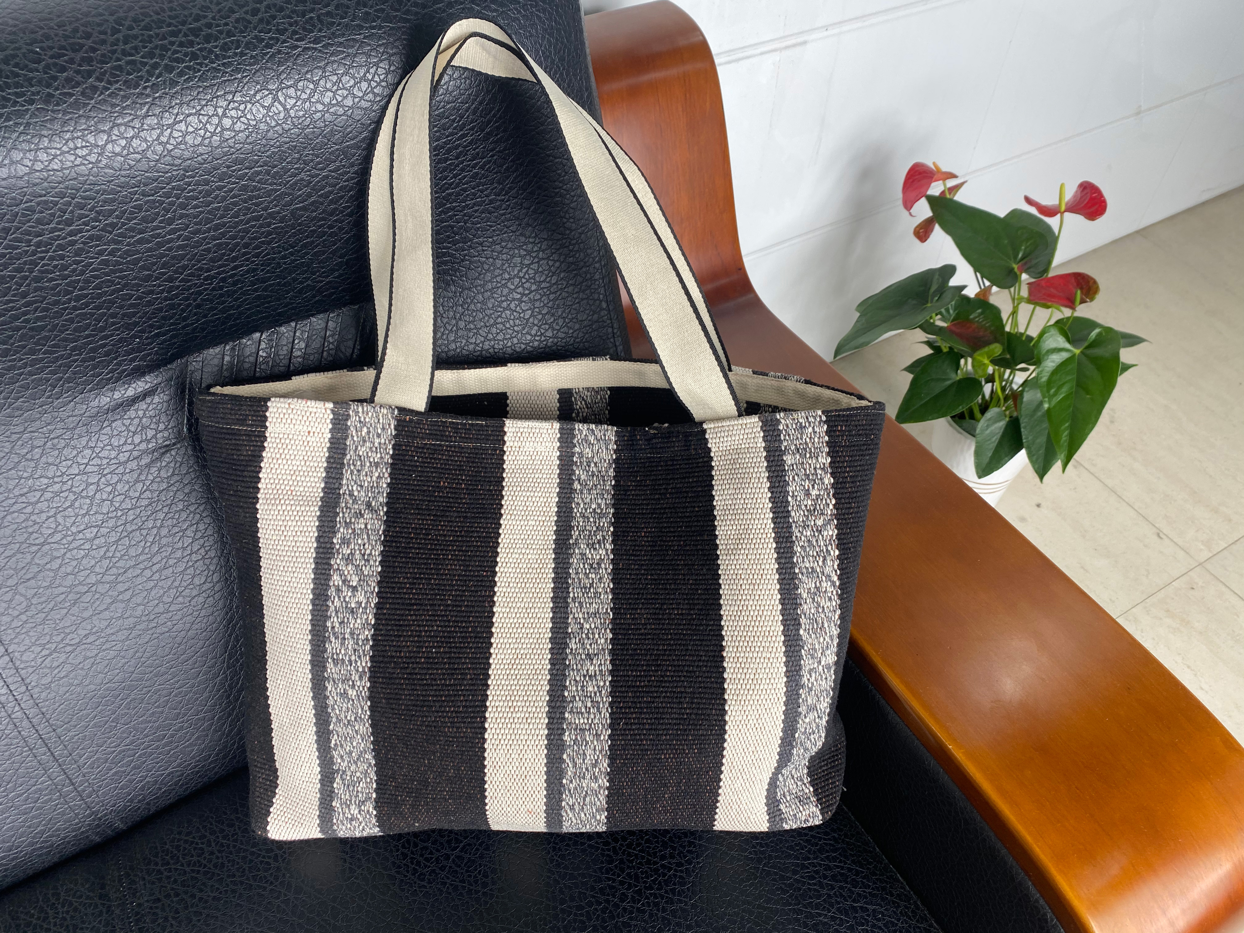Hand-woven Vintage Linen Crossbody Bag