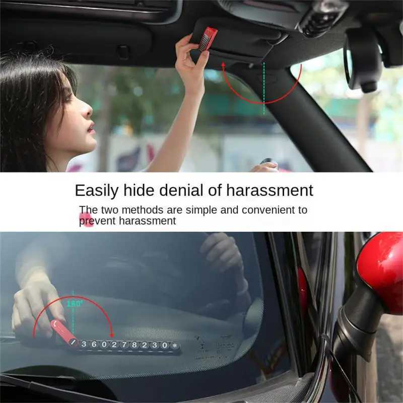 Interior Decorations Temporary car parking space license plate design phone card stickers fashionable and creative interior accessories H250108VR48