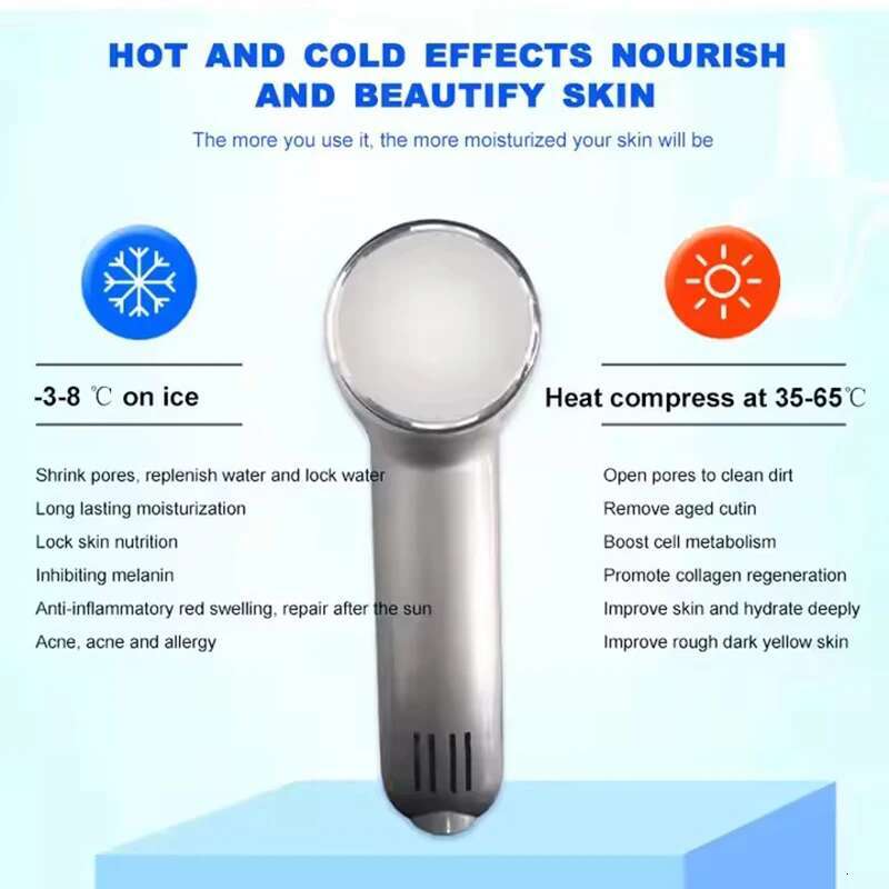 Compress Device for Pore Tightening Vitality Cold & Hot Hammer Home Facial Massager Skin Lifting hine