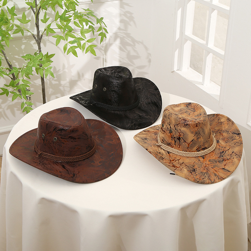 Western cowboy hat Mongolia steppe hat Yingzi handsome large brim hat men and women models casual versatile sun blocking sun hat hot-sale products
