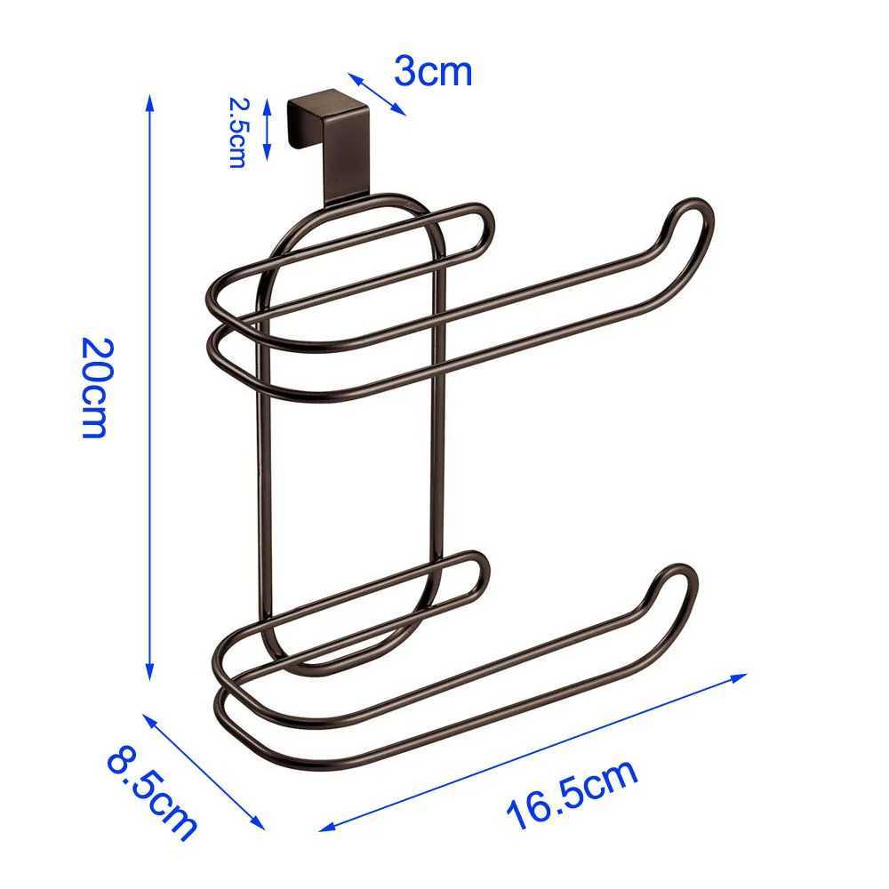 1 piece of kitchen storage roller rack hanging door rear towel rack drawer rear hook bathroom double roller rack Y250107