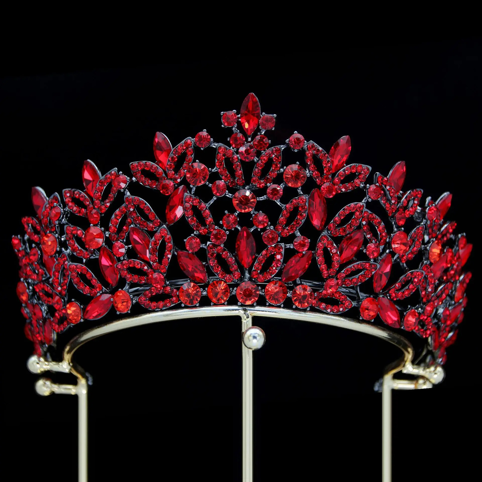 Baroque Crystal Bridal Tiaras Royal Queen Crowns For Women Rhinestone Pageant Diadem Veil Tiara Wedding Hair Accessories 250107