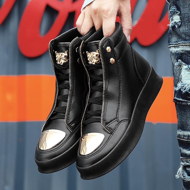 Red Snakeskin High Top Flat Casual Sneakers Zipper Fashion Luxury Club Hip Hop Streetwear Men Designer Shoes ddmythur