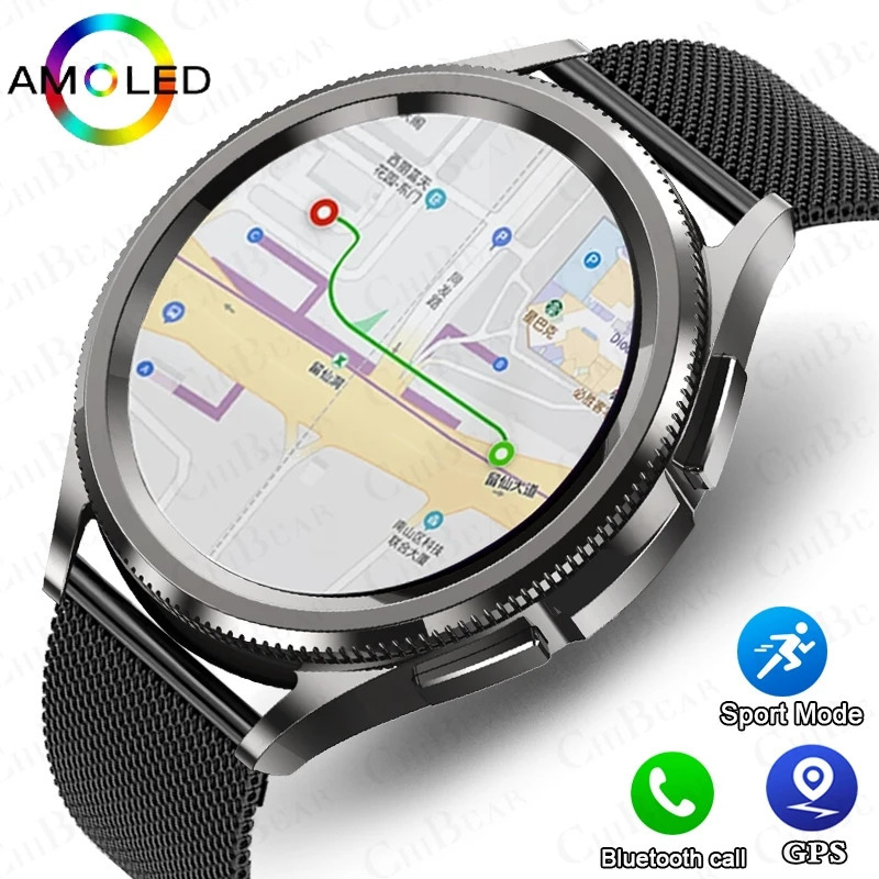 For Galaxy Watch6 Classic Smartwatch Men GPS Sports Health Heart Rate Waterproof Bluetooth Call Smart Watch 2024 250106