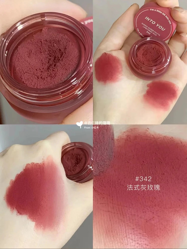 Into You Canned Lip Mud Matte Velvet Whitening Long lasting Lip Frost Lip Glaze Natural Bare Color 250108
