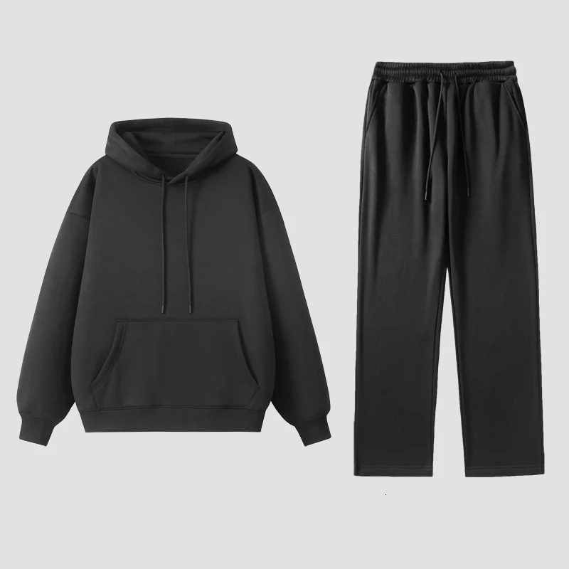 Womens Sets Hoodies Pants Casual Wear Suit Sportswear Solid Color Pullover Autumn and Winter Fashion 250106