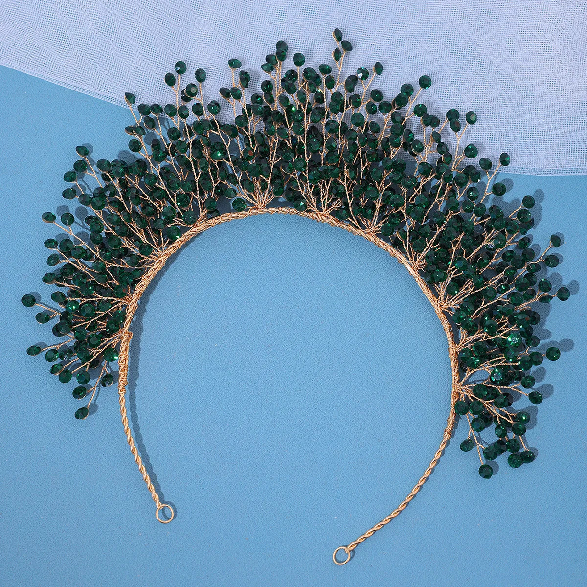 Fashion Bridal Pearl Crystal Headband Women Hair Jewelry Wedding Tiara Gold Hair Accessories Hairbands Flower Headdress Ornament 250107