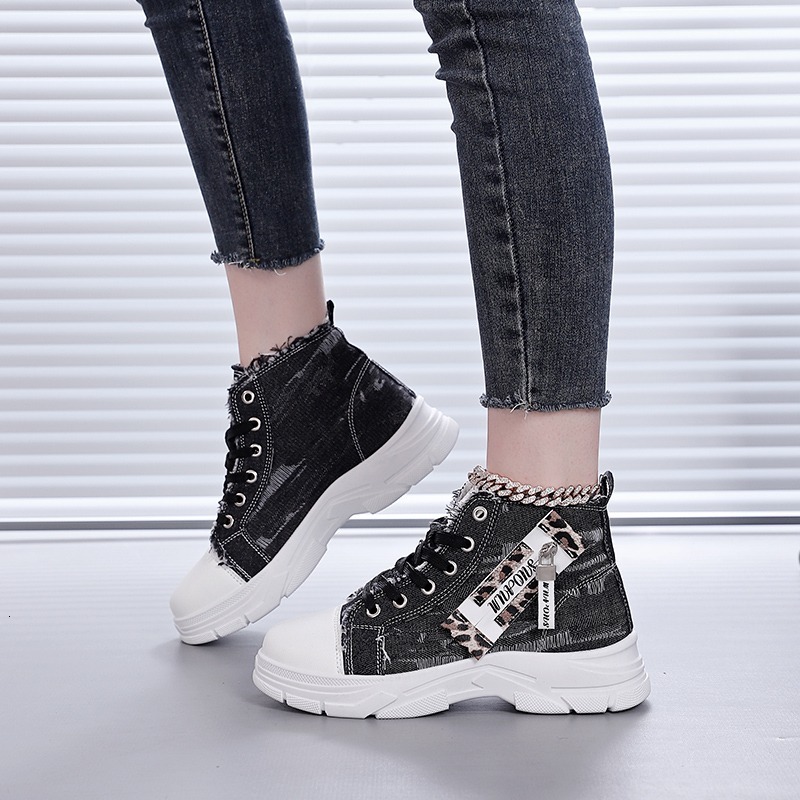 Spring Autumn New Canvas Breathable Heightening Casual Sneakers Comfortable Soft High Top Shoes for Women ddmythur