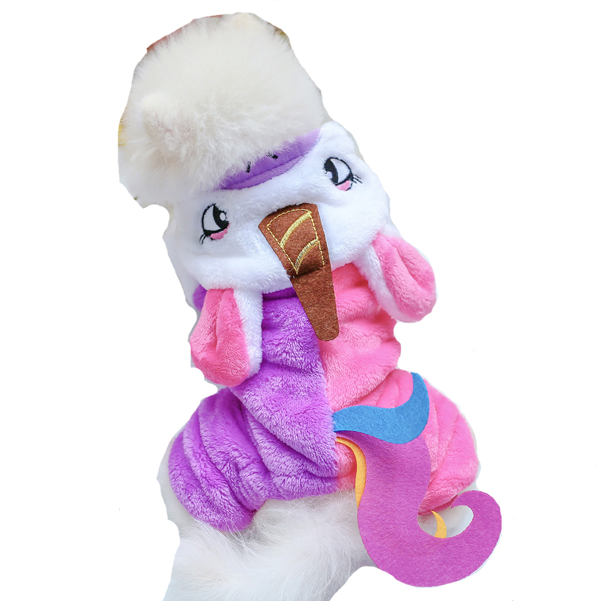 Pet clothing autumn and winter manufacturers wholesale cashmere warm dog cat clothing flower four-legged dinosaur change outfit set 2026