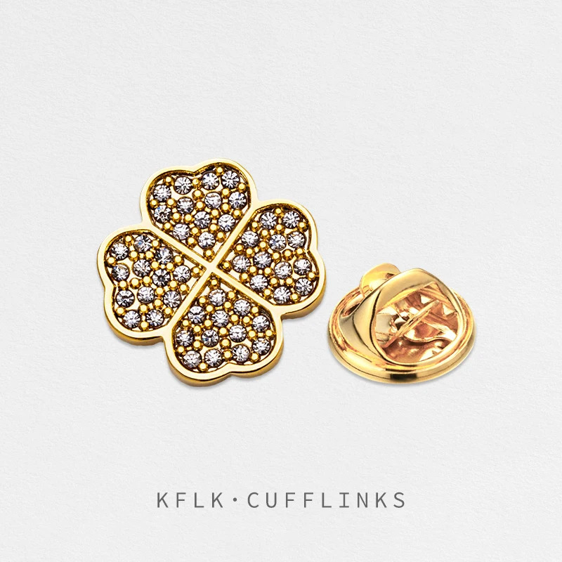 KFLK Fashion Clover Brooch Pins Exquisite Brooches For Women Mens Costumes Badge Brooch Jewelry Wholesale 241230